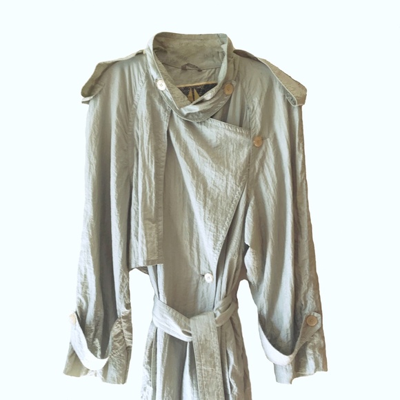 VINTAGE HILARY RADLEY STUDIO TRENCH COAT SIZE 8 - Picture 2 of 7